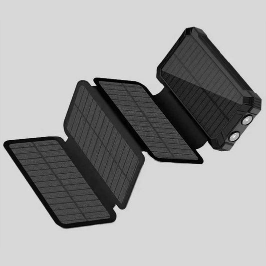 With Four-wire Large Solar Charging Unit Folding Wireless Charger Power Bank